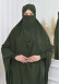 Muslim Dresses For Women ,Abayas Prayer Islamic Clothes Long dress Hijab Bonnet 2Pieces Sleeve Hijab Sheet 822 Haki