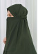 Muslim Dresses For Women ,Abayas Prayer Islamic Clothes Long dress Hijab Bonnet 2Pieces Sleeve Hijab Sheet 822 Haki