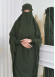 Muslim Dresses For Women ,Abayas Prayer Islamic Clothes Long dress Hijab Bonnet 2Pieces Sleeve Hijab Sheet 822 Haki