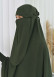 Muslim Dresses For Women ,Abayas Prayer Islamic Clothes Long dress Hijab Bonnet 2Pieces Sleeve Hijab Sheet 822 Haki
