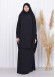 ISLAMIC WEARING Hijab 2Pieces Madine LIGRA Sleeve 822 - black