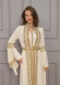 قفطان مغربي قطعتين كلفة ذهبي 4117 - سكري