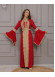 Altın işlemli  kaftan Abiye Elbise 4117 - Bordo