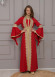 Altın işlemli  kaftan Abiye Elbise 4117 - Bordo