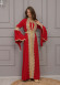 Altın işlemli  kaftan Abiye Elbise 4117 - Bordo