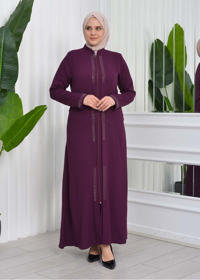 Anne Taşlı Ferace 624 Lila