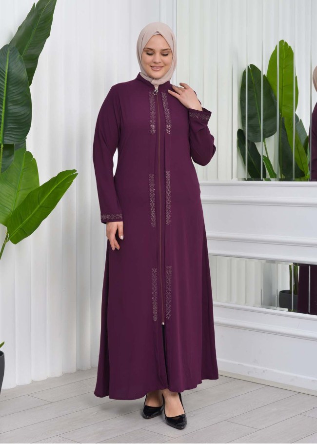 Anne Taşlı Ferace 624 Lila