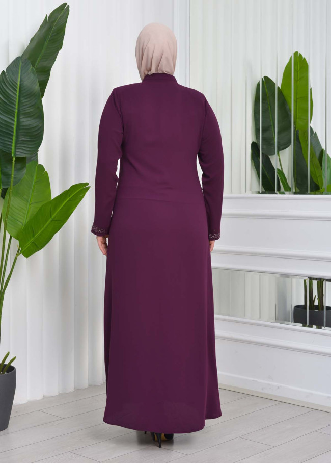 Anne Taşlı Ferace 624 Lila