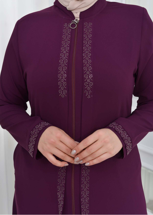 Anne Taşlı Ferace 624 Lila