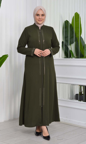 Big Size Womens Abaya 624 - khaki