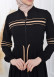 Waist Tunnel Zippered Black Hijab Abaya 620 Bej
