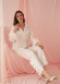 Beyaz Tüylü Satan Pijama 1090-3 - Beyaz