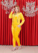 Royal Velvet Pajama Set in Plus Sizes - Code 1026 - yellow
