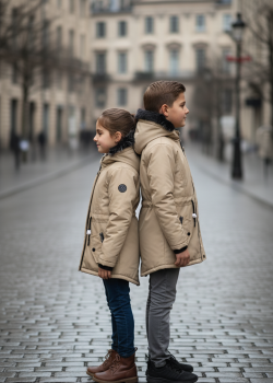 جاكيت كتان للأطفال 5141 - بيج