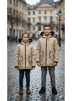 جاكيت كتان للأطفال 5141 - بيج