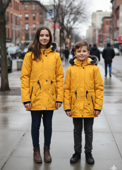  جاكيت كتان للأطفال 5141  - اصفر