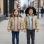 Mit Fell gefütterte Dacron-Pufferjacke für Kinder 5146 - Beige