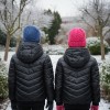 Gefütterte Pufferjacke mit durchgehendem Fleece-Futter für Kinder 5149 - Schwarz