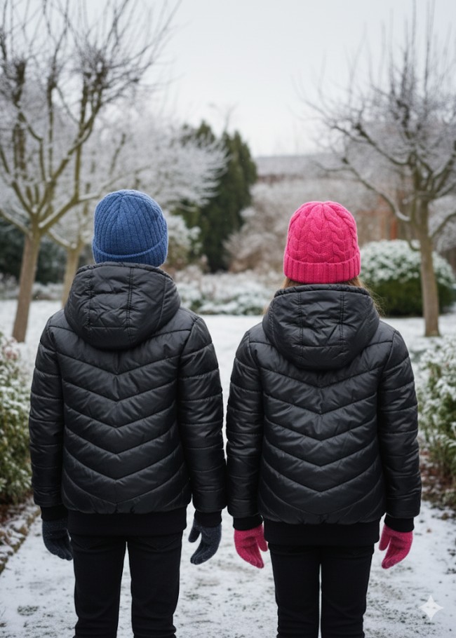 5149 جاكيت ولادي ديكرون  - اسود