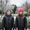 Gefütterte Pufferjacke mit durchgehendem Fleece-Futter für Kinder 5149 - Schwarz