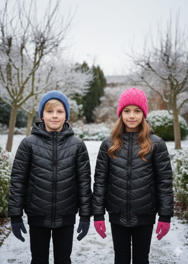 5149 جاكيت ولادي ديكرون  - اسود