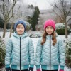 جاكيت نفخ مطري مبطن فرو للأطفال 5149 - عفني