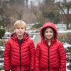 Gefütterte Pufferjacke mit durchgehendem Fleece-Futter für Kinder 5149 - Rot