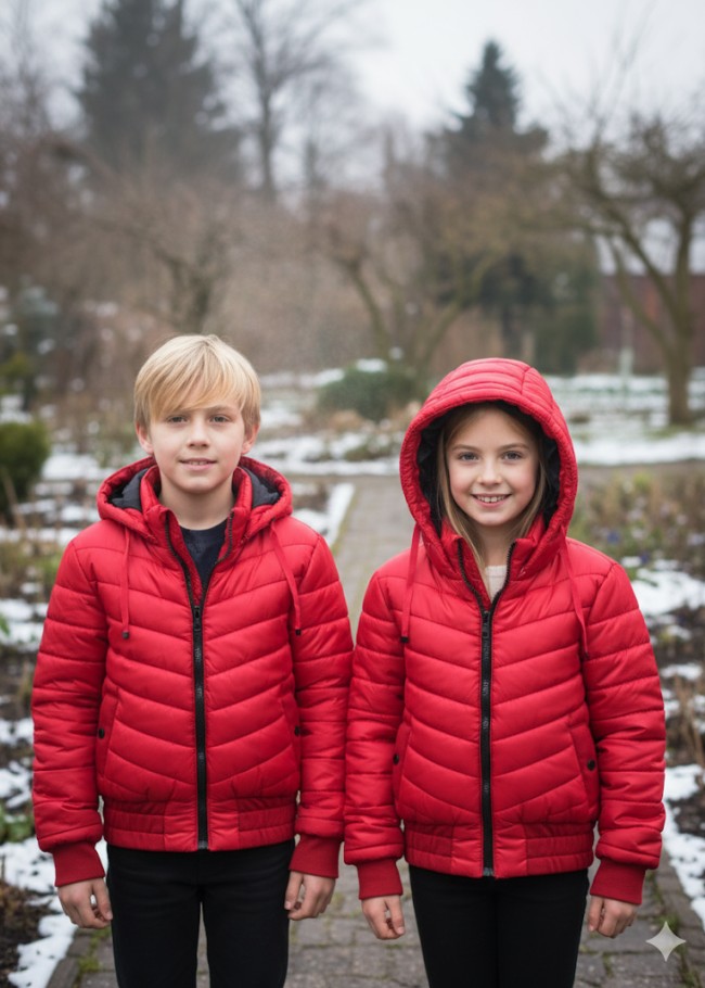 5149 جاكيت ولادي ديكرون  - احمر