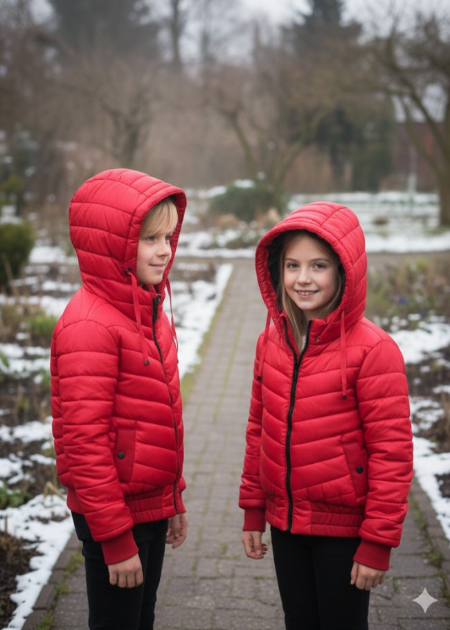 5149 جاكيت ولادي ديكرون  - احمر