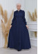 Muslim Hijab Abaya Dress 610 Lacivert