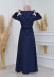 Muslim Hijab Abaya Dress 610 Lacivert