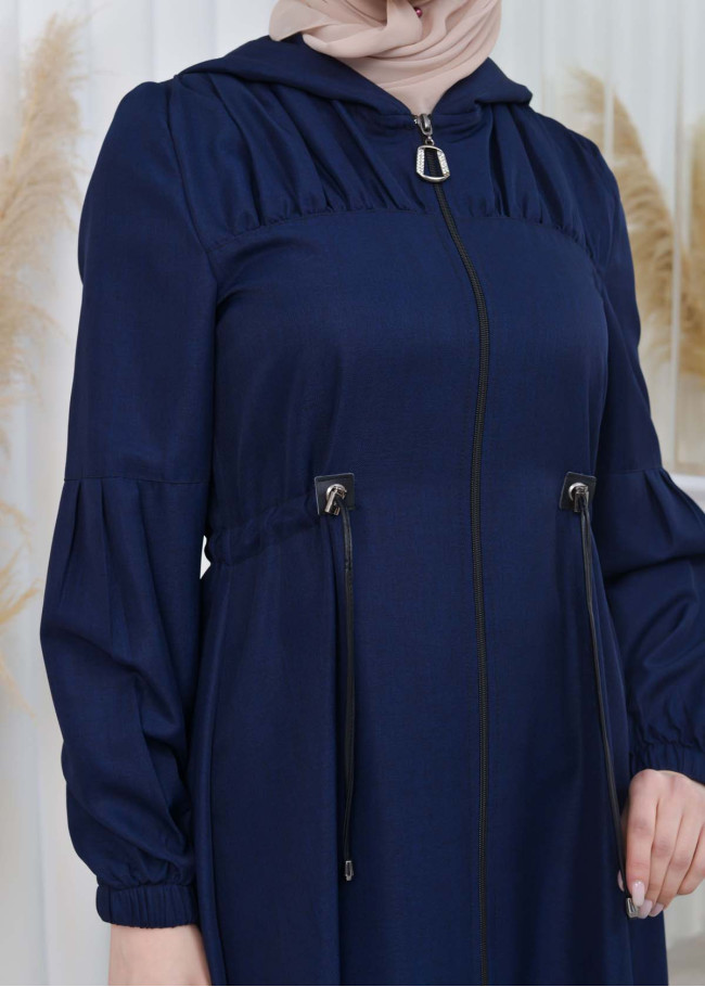 Muslim Hijab Abaya Dress 610 Lacivert