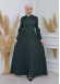 Muslim Hijab Abaya Dress 610 Yeşil