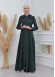 Muslim Hijab Abaya Dress 610 Yeşil