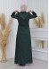 Muslim Hijab Abaya Dress 610 Yeşil