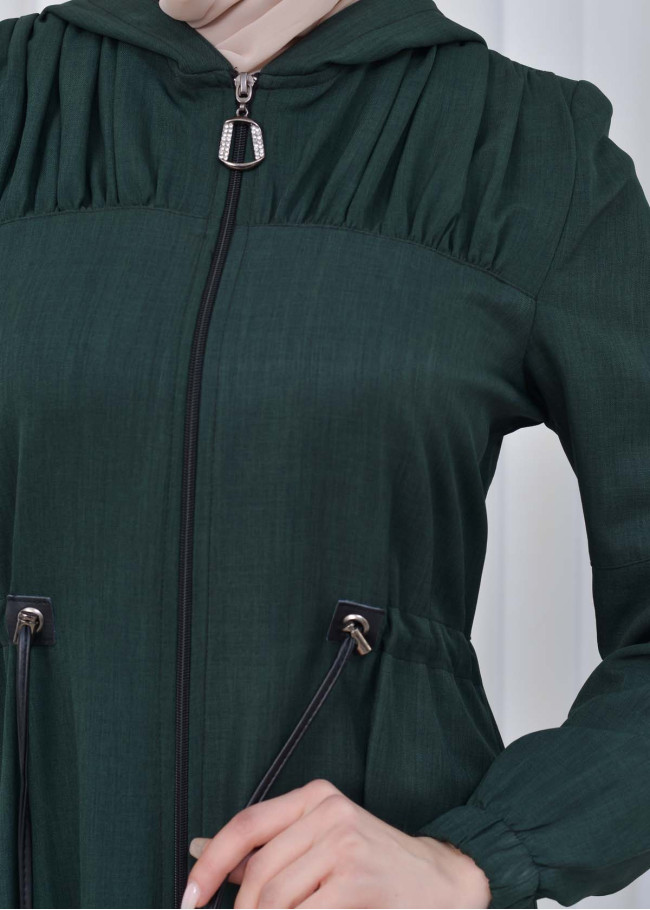 Muslim Hijab Abaya Dress 610 Yeşil