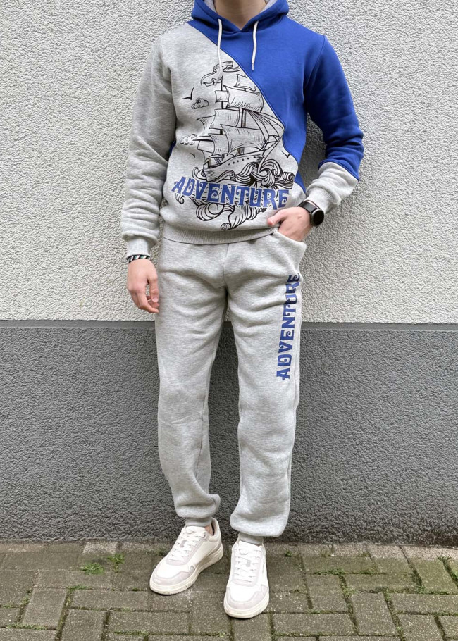 Çocuk Kışlık Polar Pijama Takımı - 3104 - Mavi