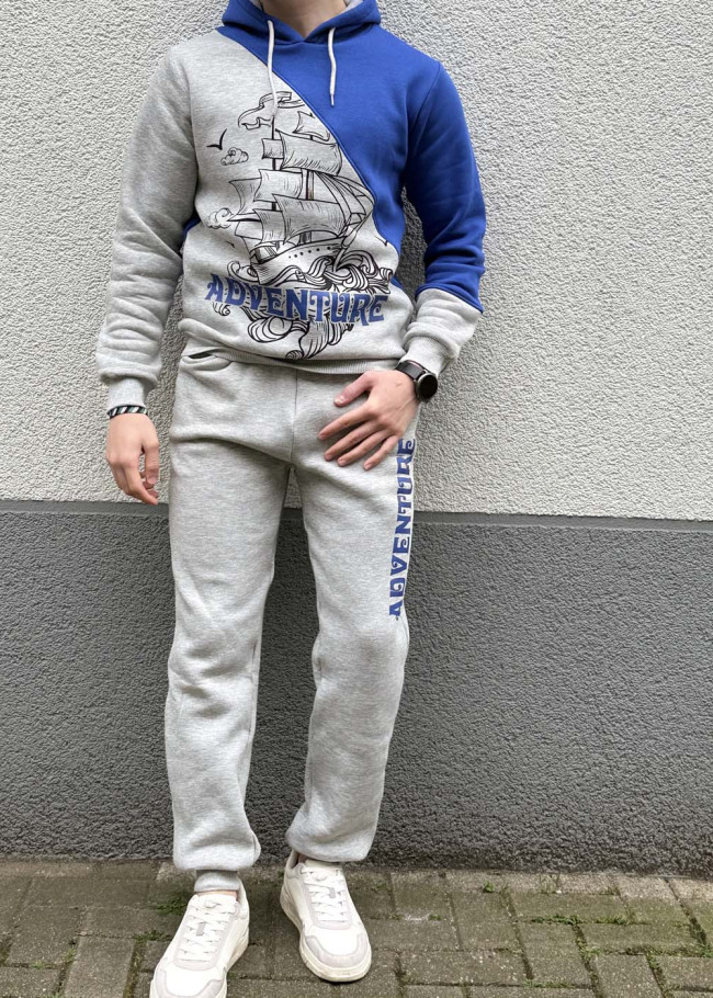 Çocuk Kışlık Polar Pijama Takımı - 3104 - Mavi