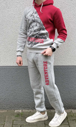 Kids Winter Fleece Pajama Set - 3104 - red