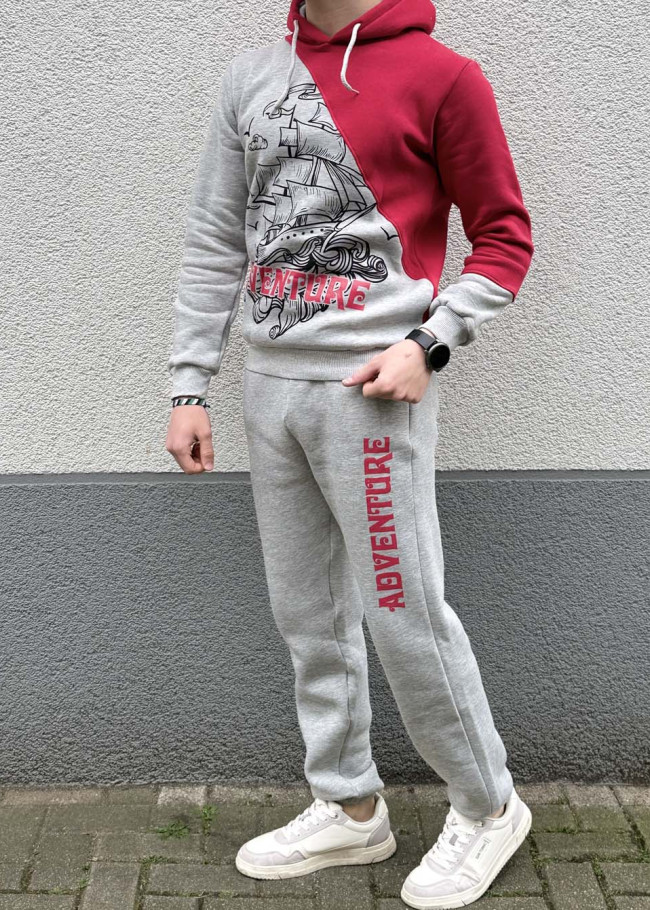 Çocuk Kışlık Polar Pijama Takımı - 3104 - Kırmızı