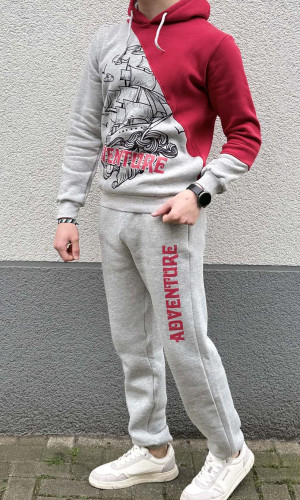 Kids Winter Fleece Pajama Set - 3104 - red