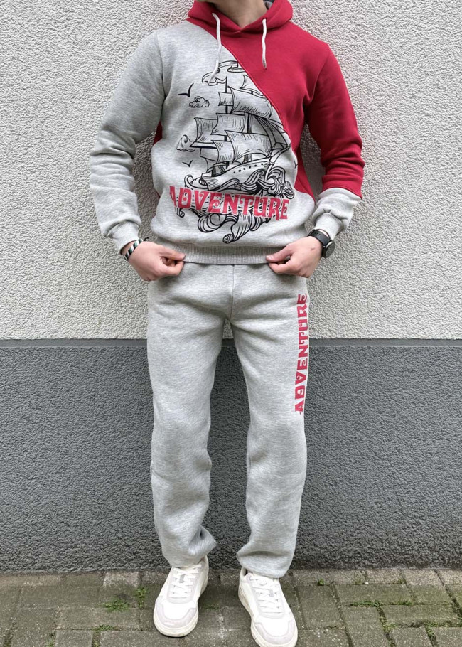 Çocuk Kışlık Polar Pijama Takımı - 3104 - Kırmızı