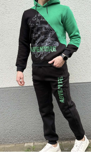 Kids Winter Fleece Pajama Set - 3104 - black