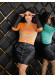 Occasion Outfit with Leather Skirt and Velvet Blouse - Code 1017 - tan