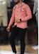 Düğmeli Keten Erkek Gömleği - Model 2400 - Pembe
