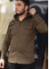 Mens Linen Shirt with Full Buttons - Model 2400 - khaki