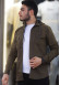 Mens Linen Shirt with Full Buttons - Model 2400 - khaki