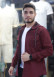 Düğmeli Keten Erkek Gömleği - Model 2400 - Bordo