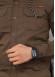 Mens Linen Shirt with Full Buttons - Model 2400 - khaki