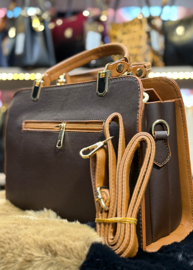 Luxury Womens Handbag - Code 960-2 - brown